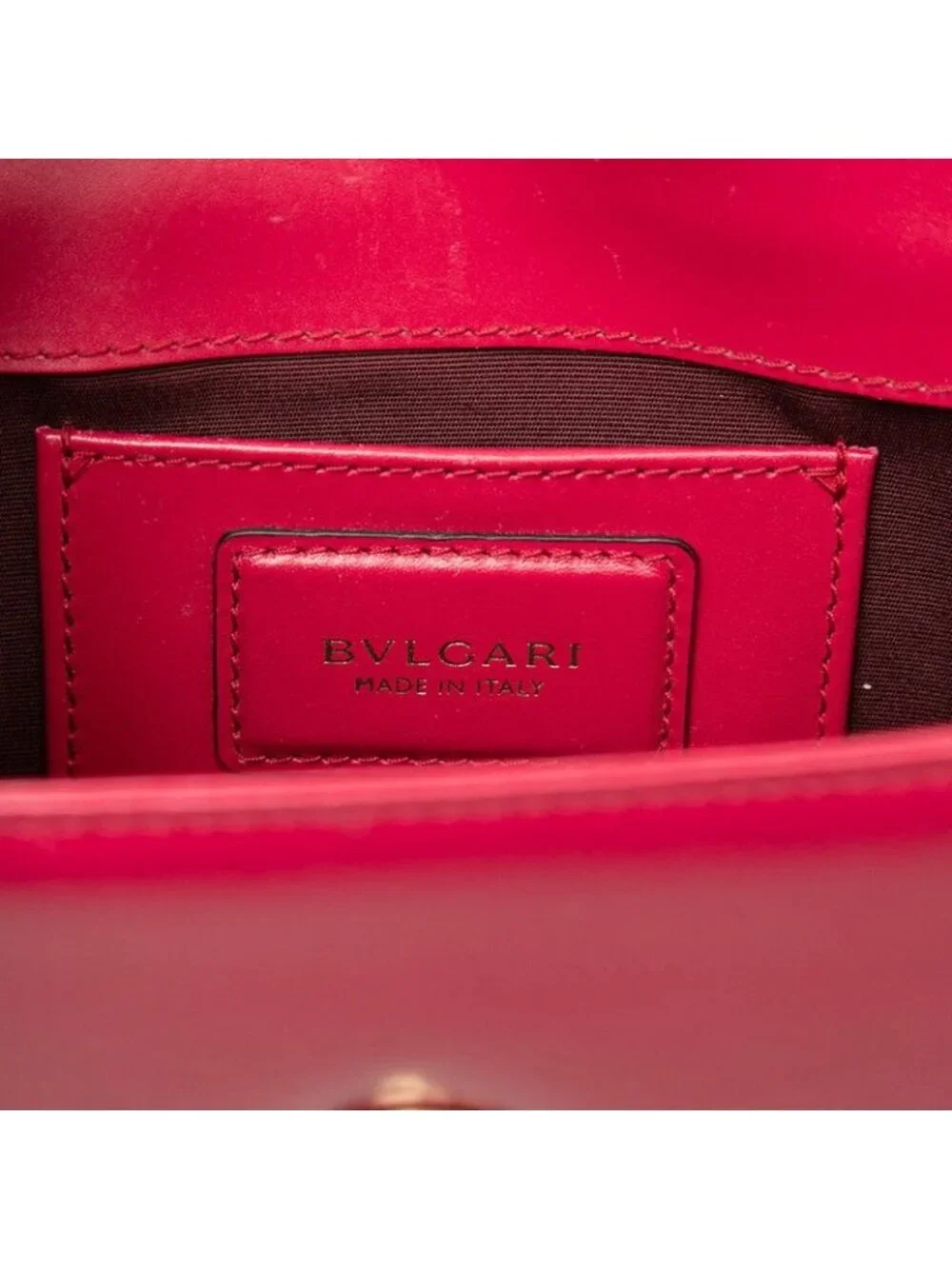 Bvlgari Serpenti Forever Chain Shoulder Bag Pink Leather